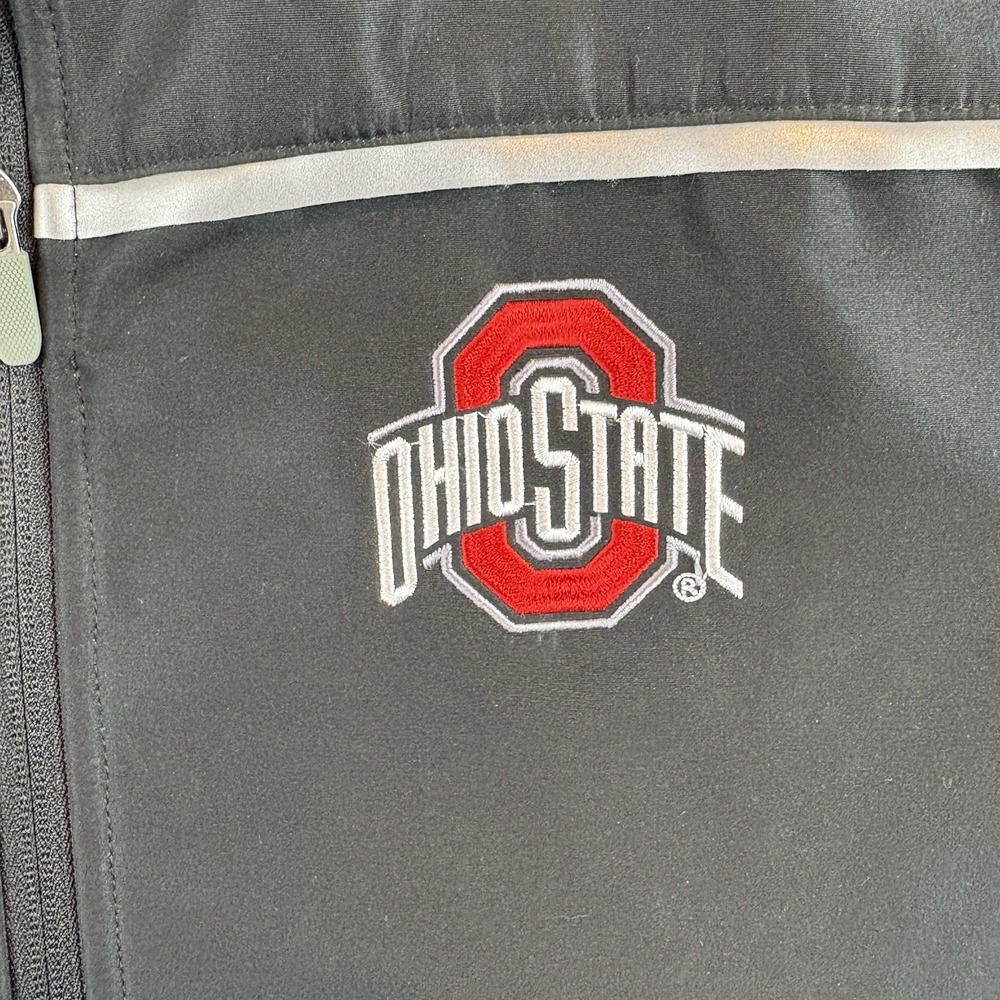 Ohio State Buckeyes Jacket Mens Medium Black Long Sleeve Mock Neck Full Zip NCAA - Picture 6 of 7